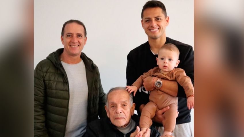 'Chicharito' recuerda conmovido a su fallecido abuelo con foto junto a Noah