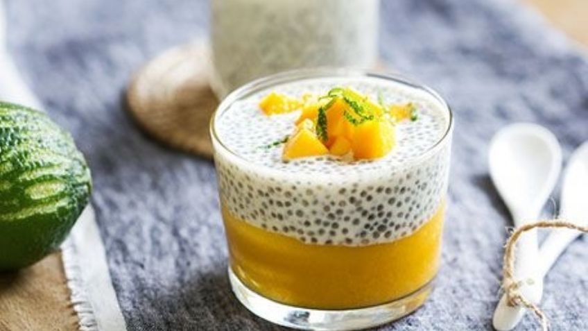 ¡A desayunar! Aprovecha los beneficios de la chía con este delicioso pudin con mango