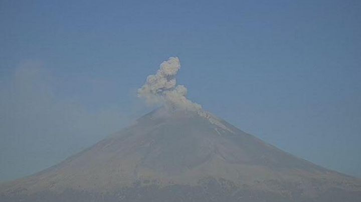 Volcán Popocatépetl registra con poca actividad pero se mantiene en alerta amarilla fase 2