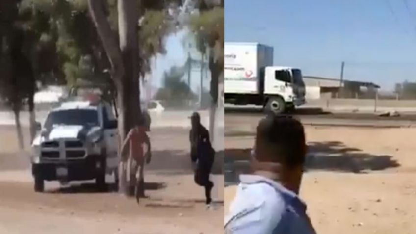 FUERTE VIDEO: Persecución acaba en muerte: Intenta huir de la Policía y lo atropella un tráiler