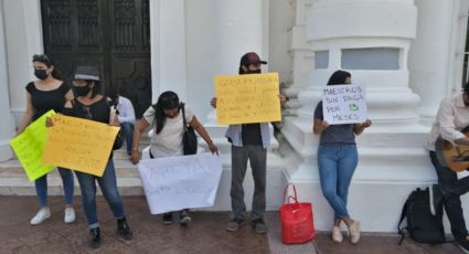 Sonora: Músicos protestan frente al Palacio de Gobierno tras 14 meses sin su pago de nómina