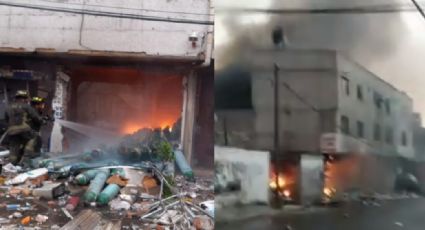 Explota una bodega de tanques de oxígeno en Iztapalapa; una persona perdió la vida