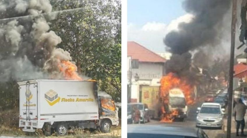 Caos en Michoacán: Civiles armados roban tráilers, queman vehículos y bloquean carreteras