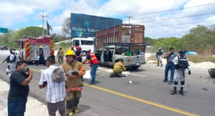 Camioneta de obreros sufre un choque; se reportan varios lesionados y un muerto