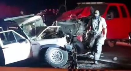 Hermosillo: Muere un hombre prensado tras terrible choque entre tres camionetas