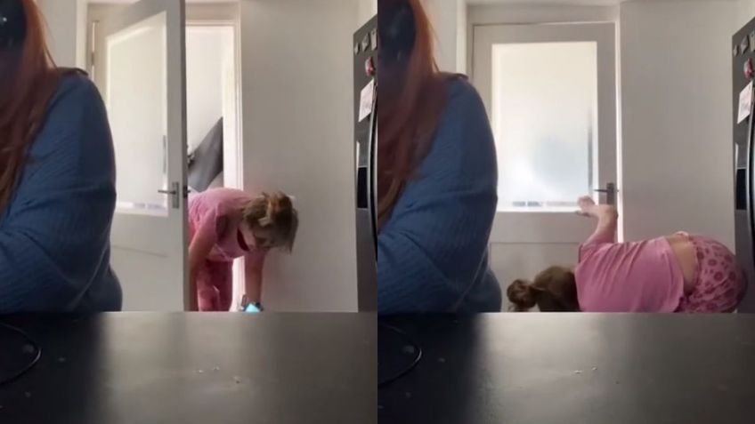 Mujer trata de pasar desapercibida durante reunión de Zoom de su hija; VIDEO se hace viral