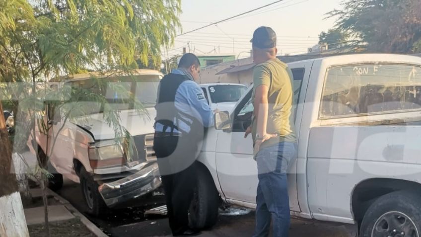 Aparatoso choque al sur de Ciudad Obregón deja como saldo una persona lesionada
