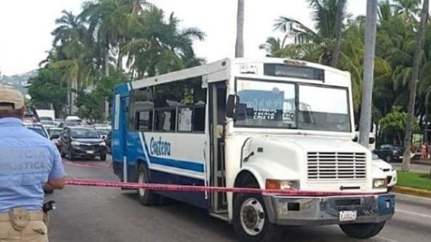 Se registra ataque armado a transporte público en Acapulco; hay 4 heridos