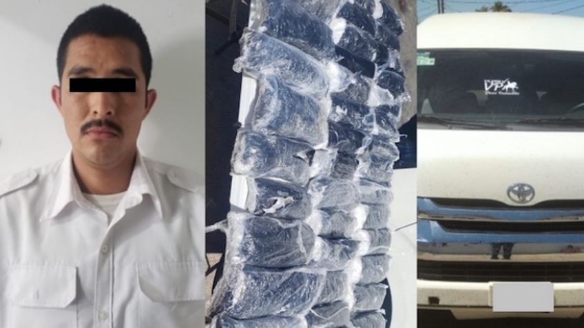 Capturan a hombre en frontera de Sonora; viajaba con más de  22 kilos de metanfetamina