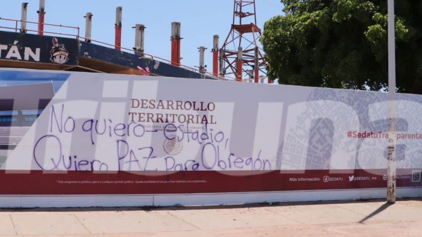 "Paz para Obregón": El contundente mensaje de rechazo al estadio de AMLO; van 248 asesinatos en Cajeme