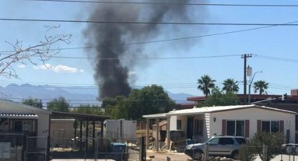VIDEO: Avión militar se estrella cerca de una base; columna de humo se observa a kilómetros