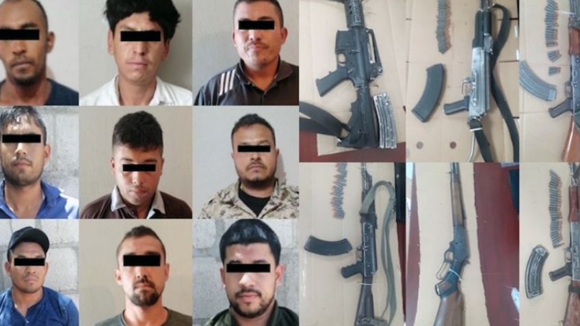 Atrapan a grupo de sicarios armados al norte de Sonora; les aseguran armas de alto poder