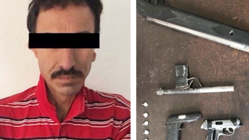 Hermosillo: Detienen a peligroso sujeto en posesión de armas hechizas, droga y escopeta