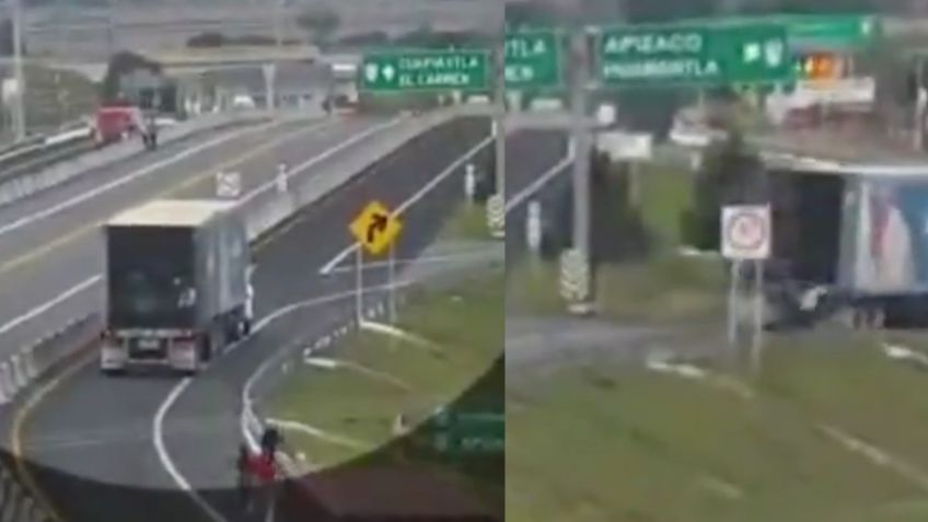 FUERTE VIDEO: Captan brutal muerte de Iris y Mónica; las estudiantes cayeron de tráiler en autopista