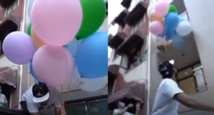 VIDEO: Youtuber hizo flotar a su 'perrita' con globos; autoridades indias lo detuvieron
