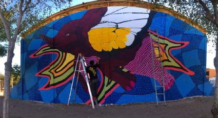 Conoce al 'Elefante bebé volador monarca', el nuevo mural creado por Luis Hinojosa