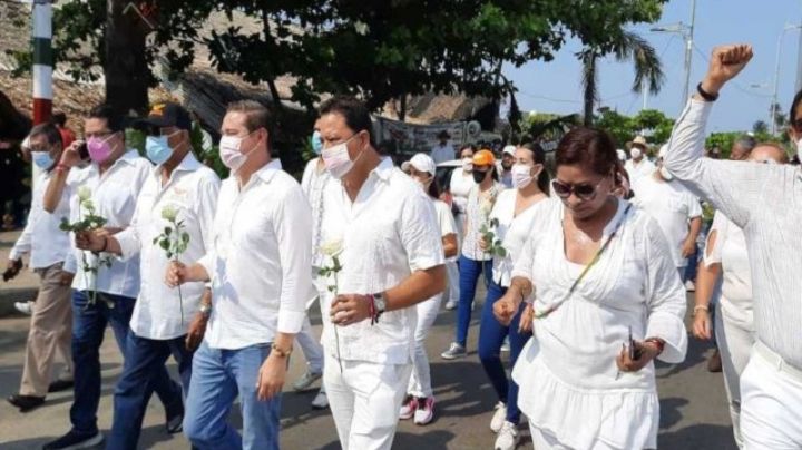 Militantes de MC realizan marcha en Acapulco para exigir alto a la violencia política