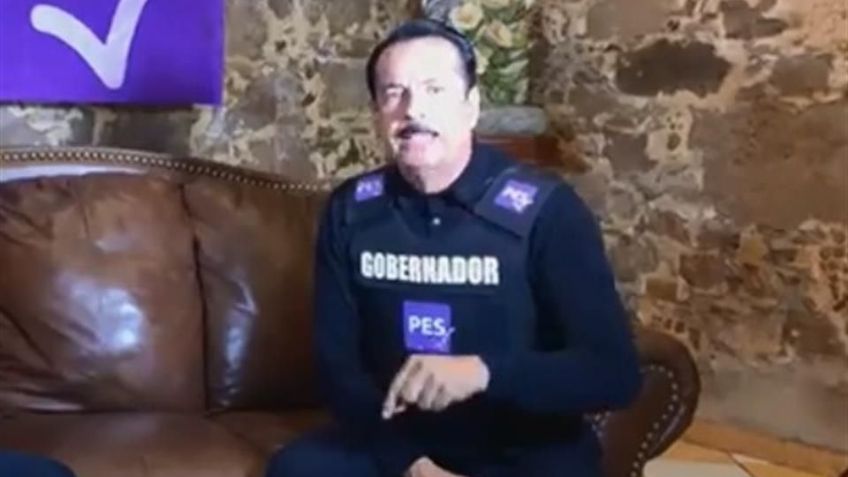 Candidato del PES a la gubernatura de Sinaloa aparece con chaleco antibalas