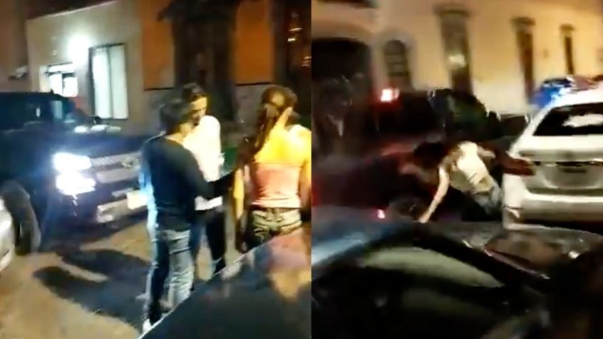FUERTE VIDEO: ¡Brutal ataque! A sangre fría, conductor atropella a jóvenes afuera de bar y huye