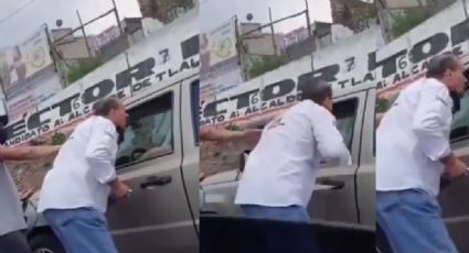 Tras pedir disculpas, Alfredo Adame pierde el control en plena calle y ataca a automovilista