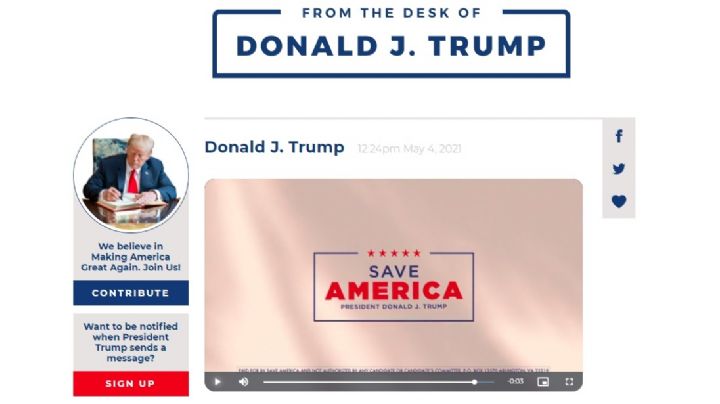 'From the Desk of Trump': ¿Qué es y cómo funciona la nueva "red social" de Donald Trump?
