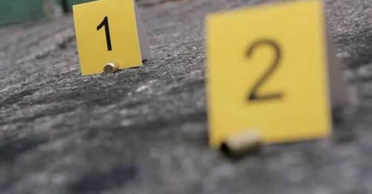 Casquillos percutidos en la zona