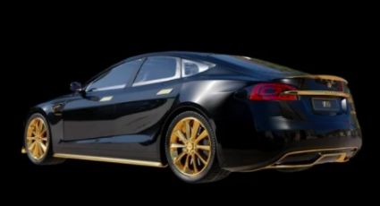 De no creer: Así luce el Tesla más caro del mundo; está bañado en oro de 24K