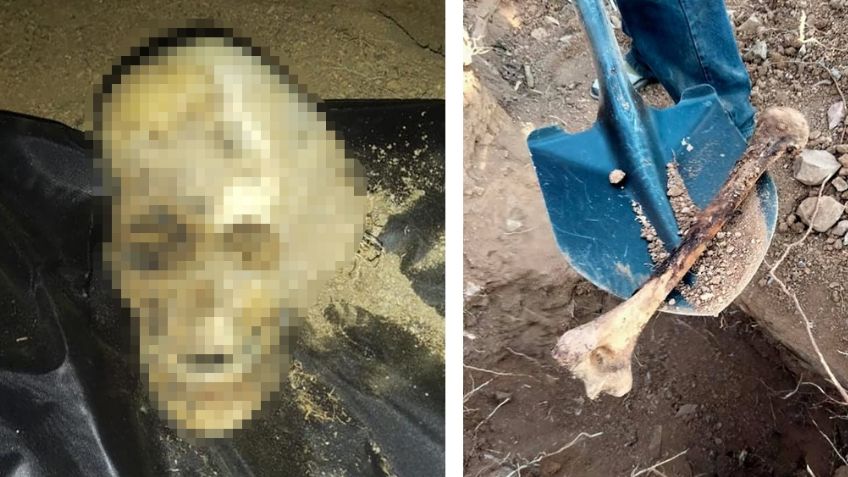Encuentran cadáver de hombre sepultado en Sonora; estaba en estado de osamenta