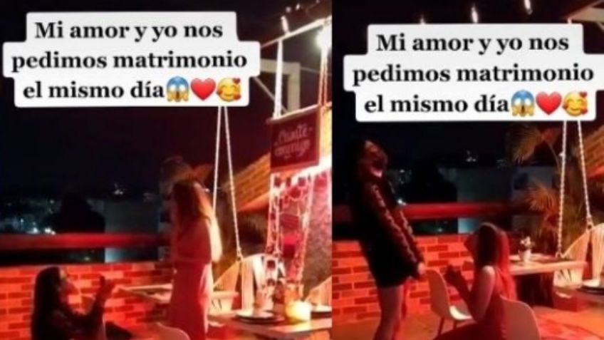 VIDEO: ¡Cuánta conexión! Dos novias se sorprenden al pedirse matrimonio el mismo día