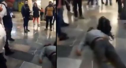 VIDEO: Policías golpean y dejan inconsciente a una persona en el Metro de la CDMX