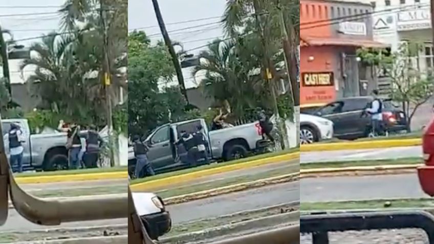 FUERTE VIDEO: Armados con AK-47, sicarios del CJNG 'levantan' a hombre a plena luz del día