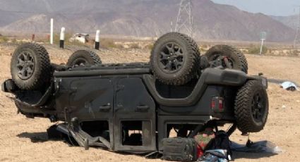 Volcadura de camioneta en carretera deja un muerto y 4 heridos; se dirigían a Sonora