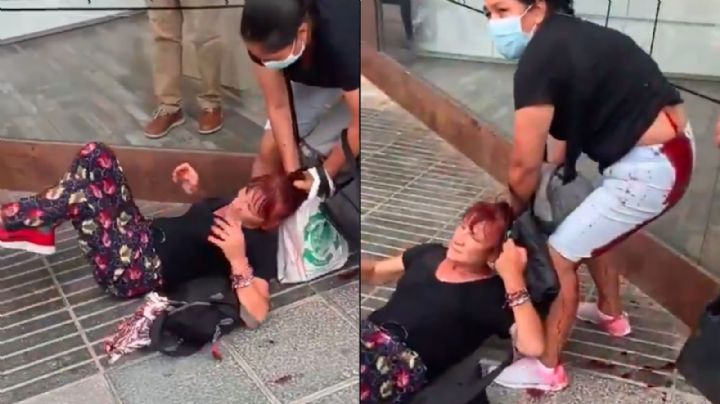 VIDEO: Española apuñala por la espalda a una latina formada en un banco de alimentos