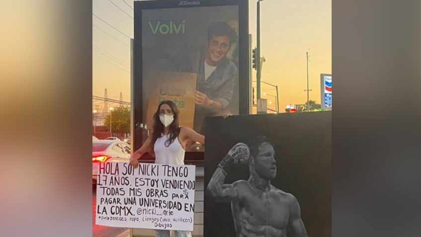 'Canelo' Álvarez le responde a la joven sonorense que vendía una pintura suya para estudiar en CDMX