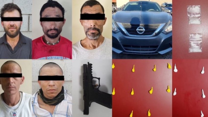 Atrapan a tres sujetos armados al norte de Sonora; les incautan un arma de alto poder y droga