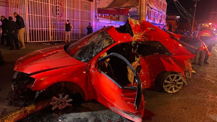 FUERTES IMÁGENES: Accidente de Audi deja 4 muertos; salieron disparados por las ventanillas