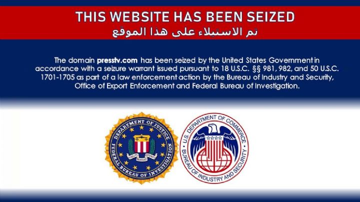 Departamento de Justicia de EU bloquea sitios web de medios iraníes de transmisión internacional