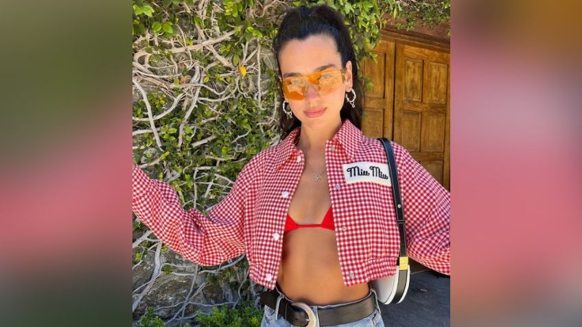 ¡Diosa! Dua Lipa enamora todo Instagram al posar en atrevido 'outfit' rojo