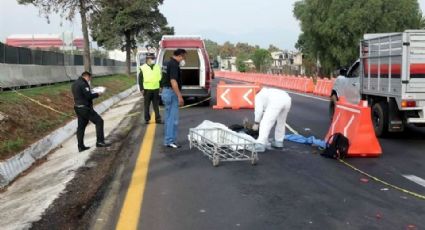 Tragedia en autopista Méxcio-Pachuca: Motociclista cayó y murió aplastado por varios autos