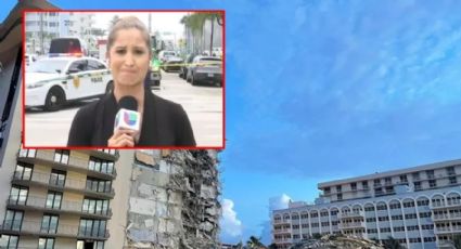 Reportera de Univision rompe en llanto al revivir tragedia del edificio colapsado en Miami