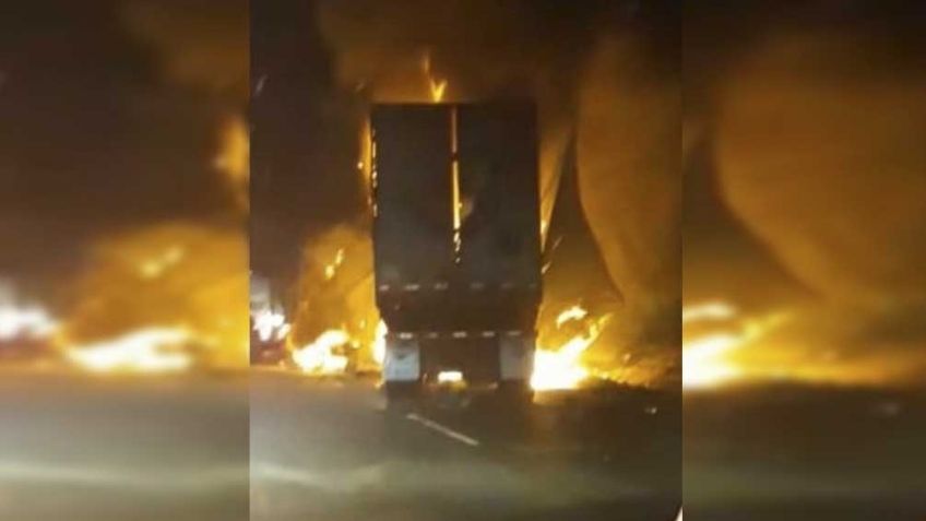 Hermosillo: Comando armado incendia tráiler en taller del Palo Verde; amenazan al velador