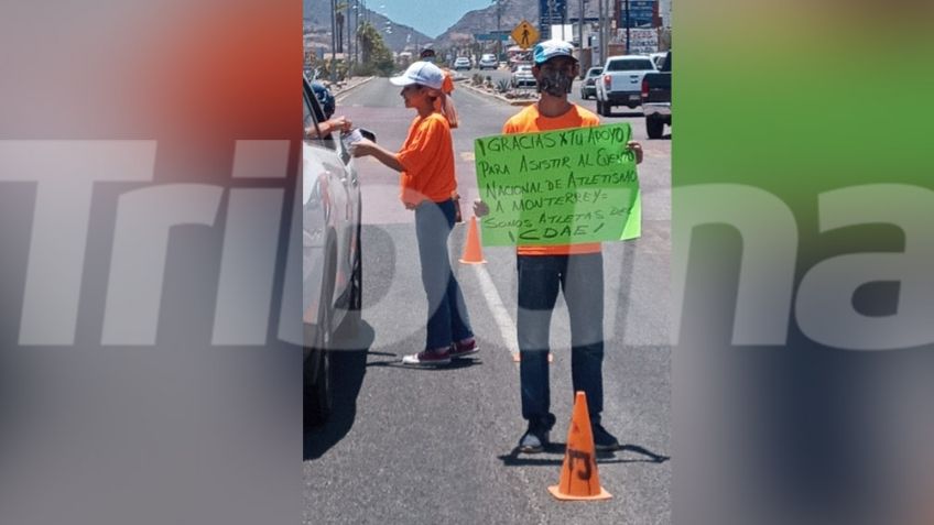 Ante la falta de apoyo del Gobierno, atletas de Empalme salen a botear para ir a evento de la Conade