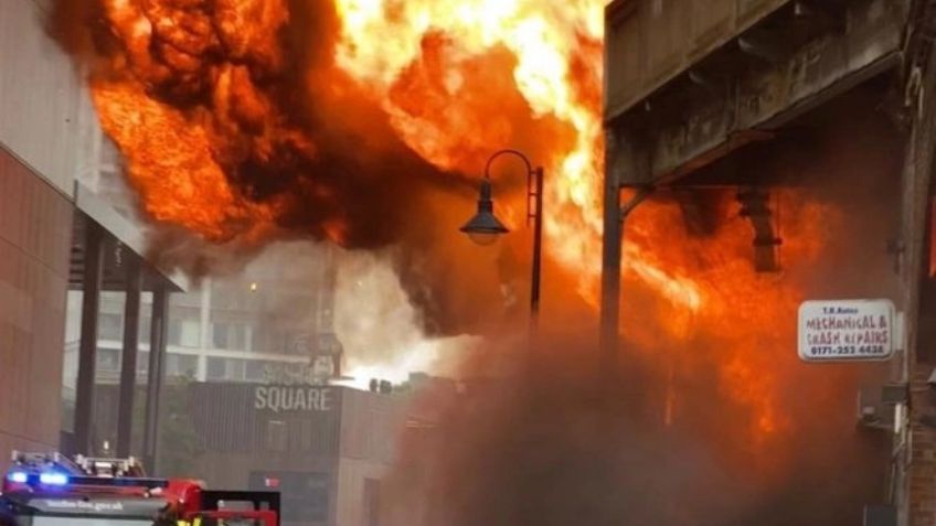 VIDEOS: Explosión en Londres desata voraz incendio; reportan 2 heridos y negocios calcinados