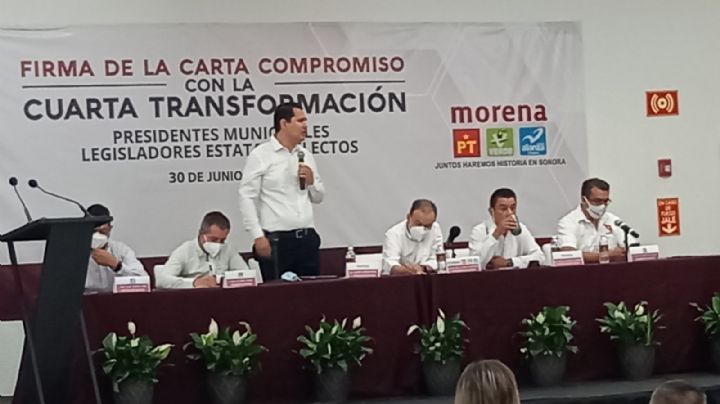 Alcaldes y legisladores de Morena en Sonora se comprometen con la Cuarta Transformación