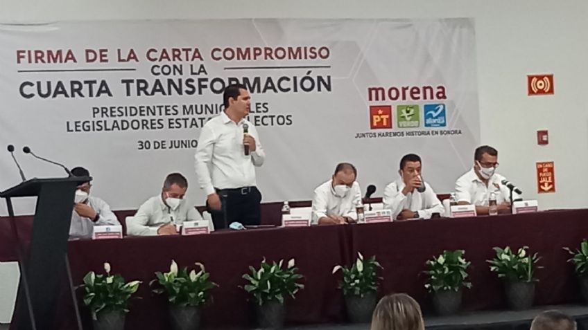 Alcaldes y legisladores de Morena en Sonora se comprometen con la Cuarta Transformación