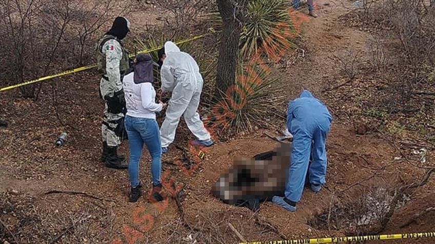 Descubren cadáver putrefacto al sur de Nogales; estaba sepultado en fosa clandestina