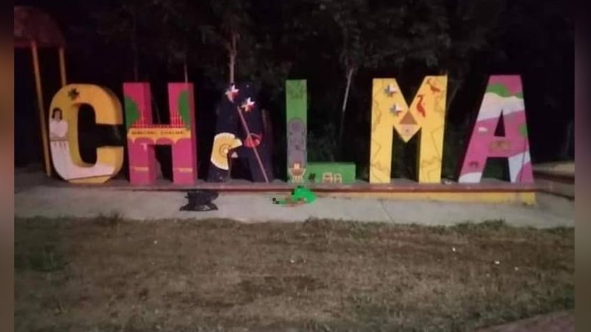Frente a la letras de Chalma, localizan bolsas negras con restos humanos; tenían narcomensaje