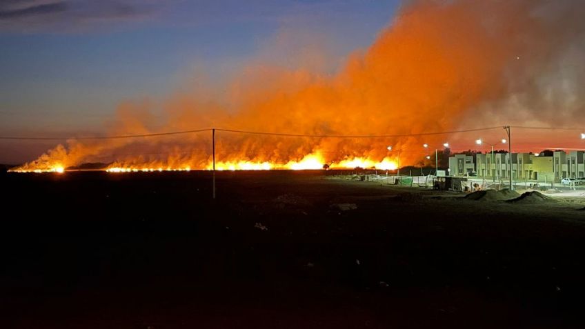 Realizan quema de gavilla en Ciudad Obregón; denuncian negligencia de Protección Civil