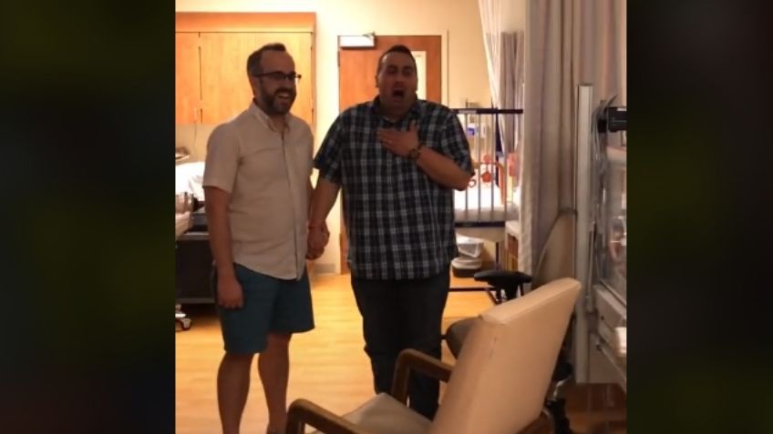 Millones de usuarios lloran con este VIDEO; una pareja gay ve a su bebé por primera vez