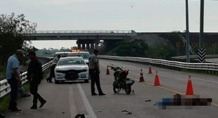 Motociclista fallece en aparatoso accidente; viajaba con su hermano hacia su trabajo